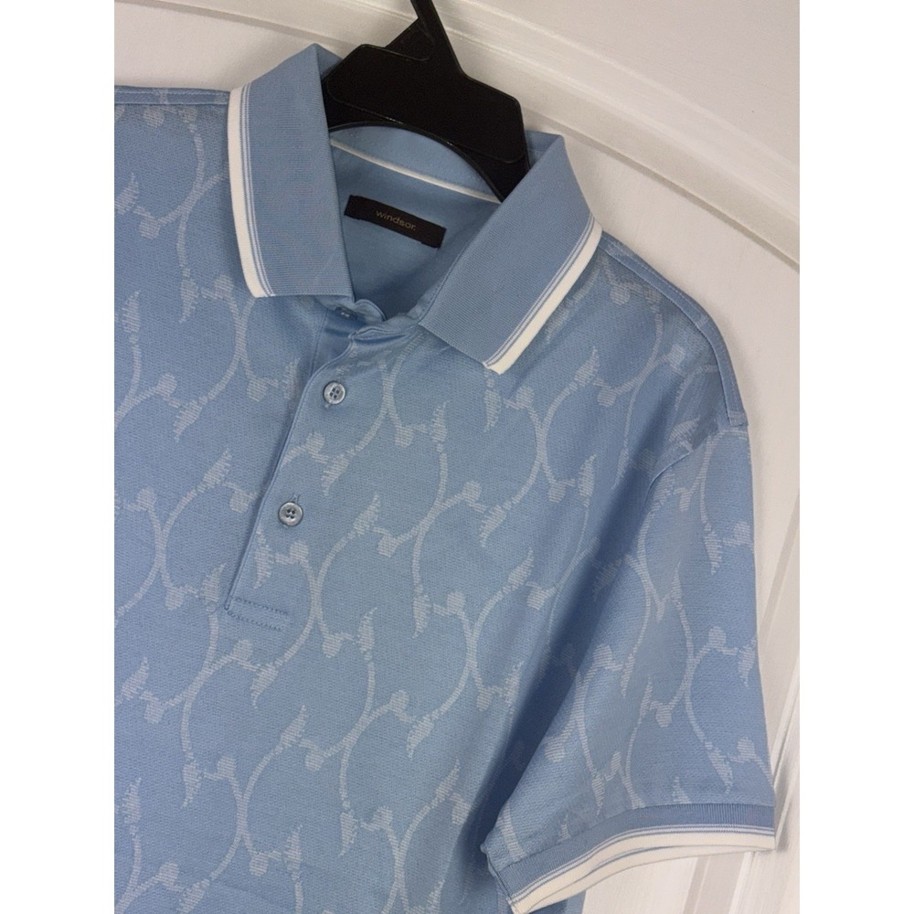 Windsor Men's Small Performance Polo Shirt Blue Short Sleeve‎ Fast Shipping! NEW